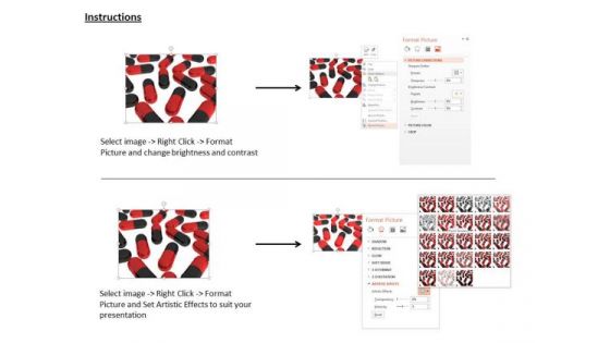 Stock Photo Red And Black Pills For Treatment PowerPoint Slide