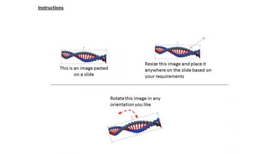 Stock Photo Red And Blue Dna Symbol PowerPoint Slide
