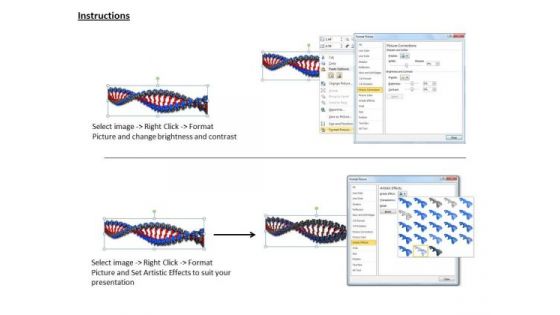 Stock Photo Red And Blue Dna Symbol PowerPoint Slide