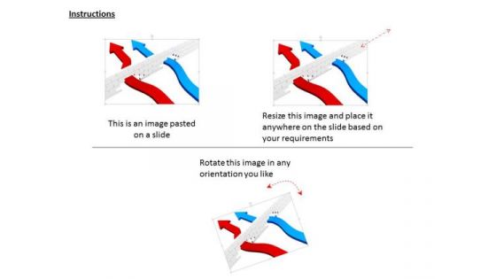 Stock Photo Red And Blue Making Way Through Wall PowerPoint Slide