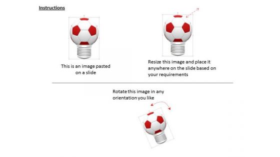 Stock Photo Red And White Soccer Balls On White Background PowerPoint Slide
