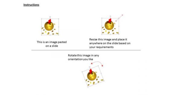 Stock Photo Red Arrow Coming Out From Sphere Of Puzzle Pieces PowerPoint Slide