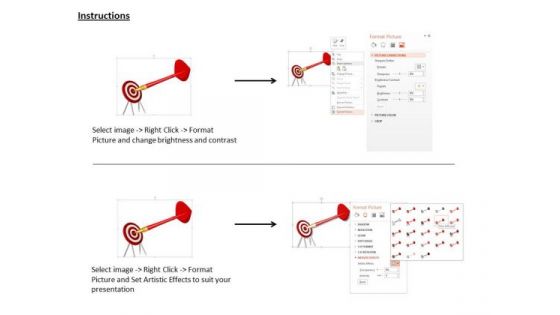 Stock Photo Red Arrow Hitting Target Board For Target Selection PowerPoint Slide