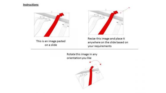 Stock Photo Red Arrow Leads The Way And Achieves Success PowerPoint Slide