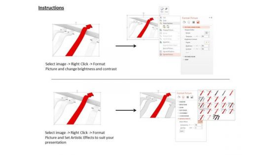 Stock Photo Red Arrow Leads The Way And Achieves Success PowerPoint Slide