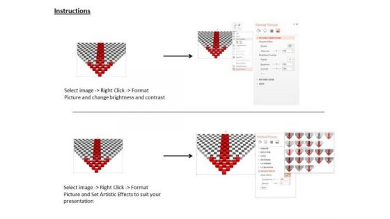 Stock Photo Red Arrow Made Of Cubes PowerPoint Slide