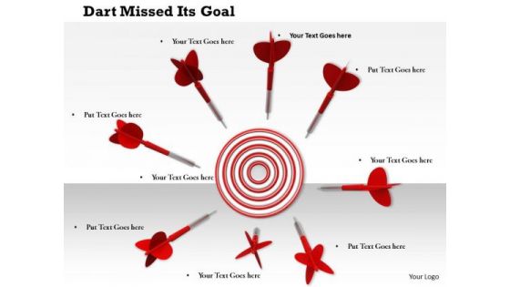 Stock Photo Red Arrows Around Target Board PowerPoint Slide