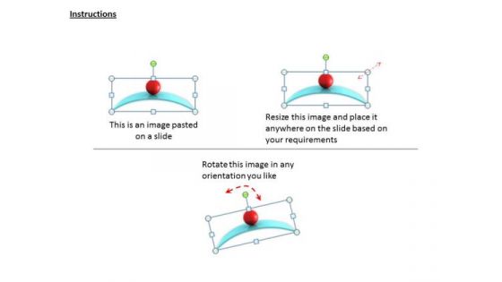 Stock Photo Red Ball On Slope Shows Balance PowerPoint Slide