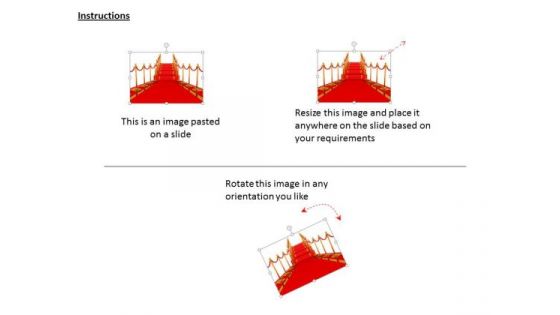 Stock Photo Red Carpet With Golden Staircase PowerPoint Slide