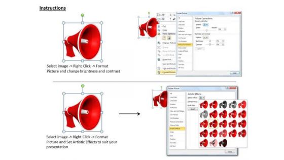 Stock Photo Red Color Speaker PowerPoint Slide