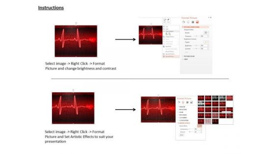 Stock Photo Red Heart Ecg Graph On Red Background Image Graphics For PowerPoint Slide
