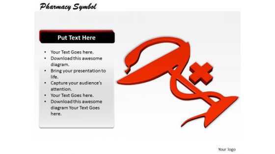 Stock Photo Red Pharmacy Symbol PowerPoint Slide