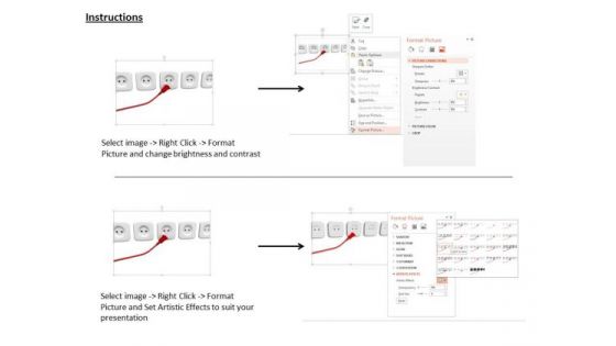 Stock Photo Red Plug Moving Towards Socket PowerPoint Slide
