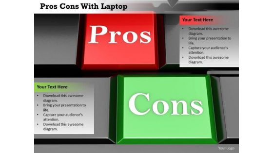 Stock Photo Red Pros And Green Cons Keys PowerPoint Slide Stock Photo Red Pros And Green Cons Keys PowerPoint Slide
