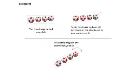 Stock Photo Red Soccer Balls High Resolution Conceptual PowerPoint Slide