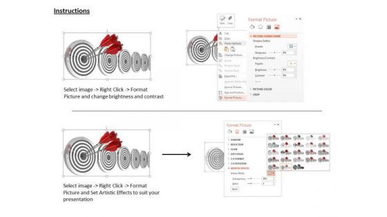 Stock Photo Red Target Dart For Target Achievement PowerPoint Slide