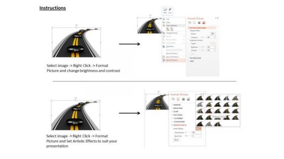 Stock Photo Road Mapping Timeline Stones PowerPoint Slide