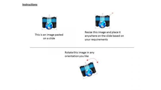 Stock Photo Servers Around Globe For Network PowerPoint Slide