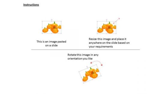 Stock Photo Small Pumpkins On White Background PowerPoint Slide