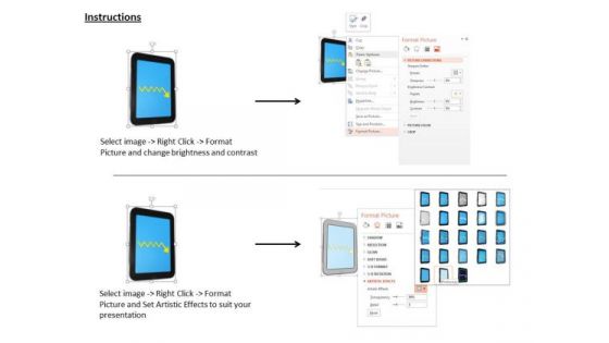 Stock Photo Smart Phone With Downturn Arrow At Display PowerPoint Slide