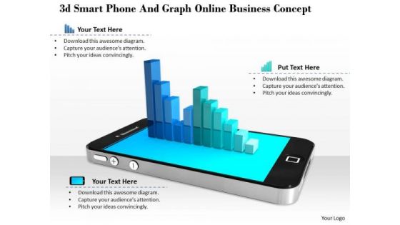 Stock Photo Smartphone Business Graph PowerPoint Slide Stock Photo Smartphone Business Graph PowerPoint Slide