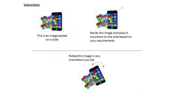 Stock Photo Smartphone With Business Applications PowerPoint Slide