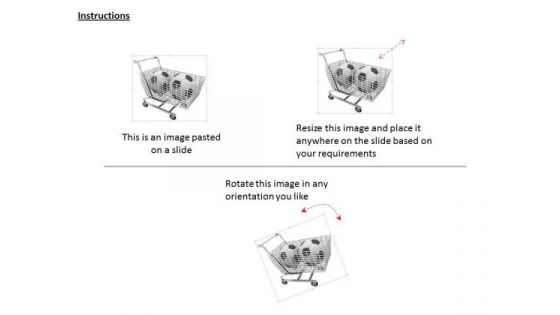Stock Photo Soccer Balls In Shopping Cart PowerPoint Slide