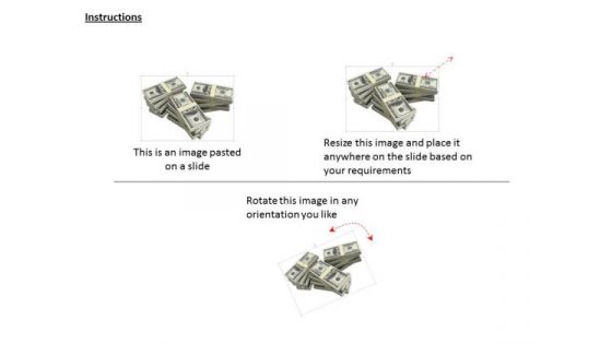 Stock Photo Stack Of American Dollar Bundles PowerPoint Slide