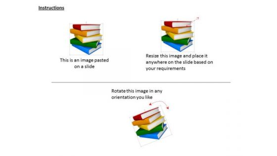 Stock Photo Stack Of Colorful Books PowerPoint Slide