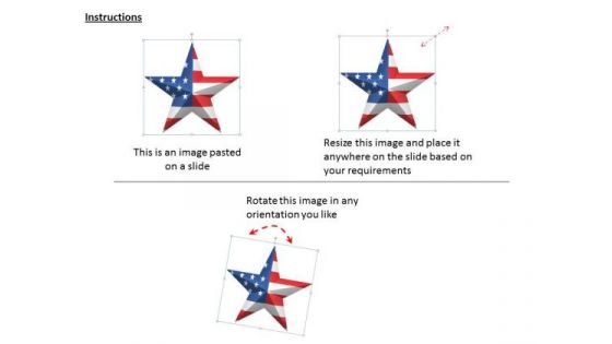 Stock Photo Star Design With Us Flag PowerPoint Slide