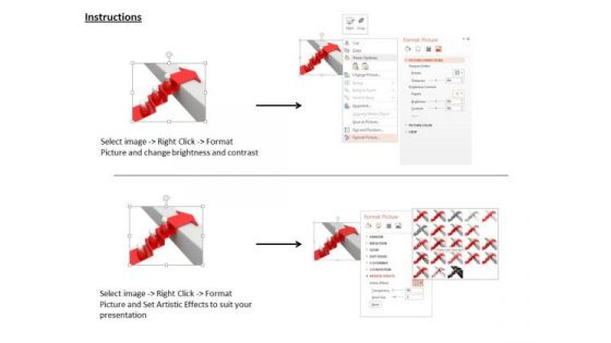 Stock Photo Step By Step Progress Arrow PowerPoint Slide