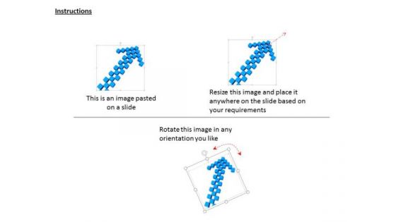 Stock Photo Structure Of Cubes In Shape Of Arrow PowerPoint Slide