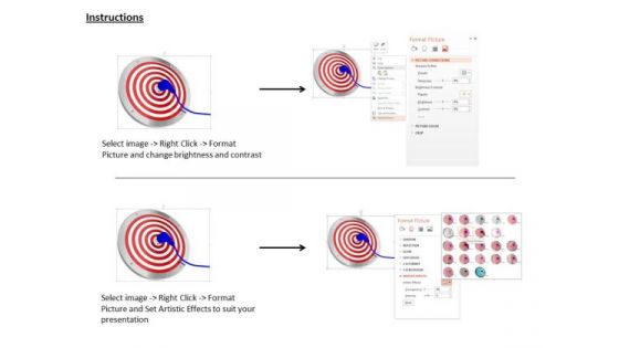 Stock Photo Target Board With An Electric Plug PowerPoint Slide