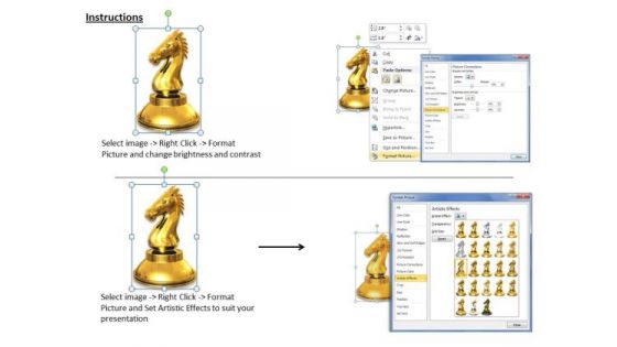 Stock Photo Theme Of Chess Game With Golden Piece PowerPoint Slide