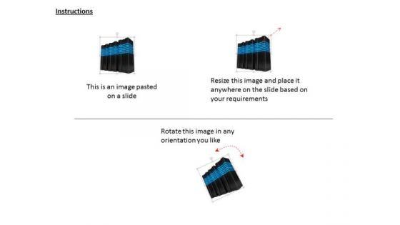 Stock Photo Three Black Servers On White Background PowerPoint Slide