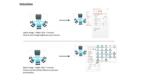 Stock Photo Three Servers For Data Transfer And Safety Image Graphics For PowerPoint Slide