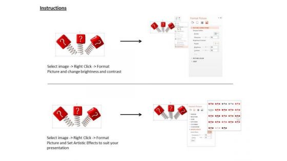 Stock Photo Three Springs And Boxes For Question Resolution Image Graphics For PowerPoint Slide