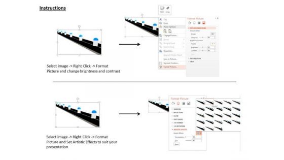 Stock Photo Timeline Highway Milestones PowerPoint Slide