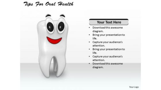 Stock Photo Tips For Oral Health PowerPoint Template