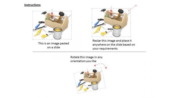 Stock Photo Tool Box With Paint Bucket PowerPoint Slide