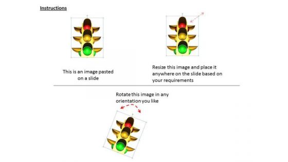 Stock Photo Traffic Lights For Road Traffic Pwerpoint Slide