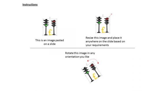 Stock Photo Traffic Lights Pound Symbol PowerPoint Slide