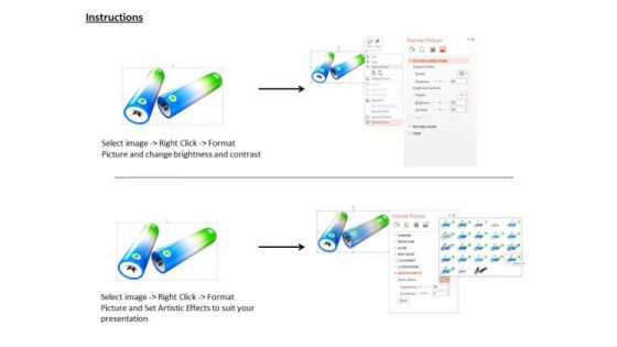 Stock Photo Two Cells For Power Generation In Devices PowerPoint Slide