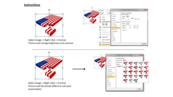 Stock Photo Usa Flag With Missing Puzzle Piece PowerPoint Slide