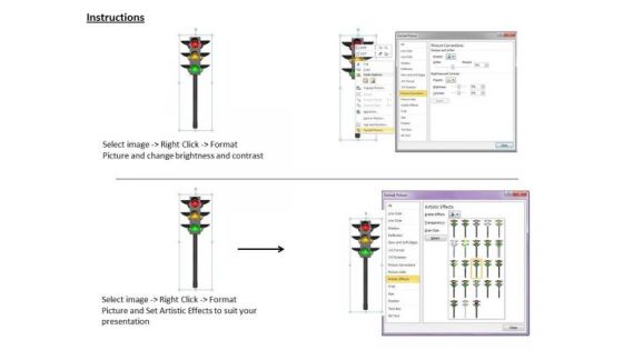 Stock Photo Watch Traffic Signals PowerPoint Slide