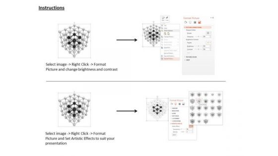 Stock Photo White And Black Molecules For Science PowerPoint Slide
