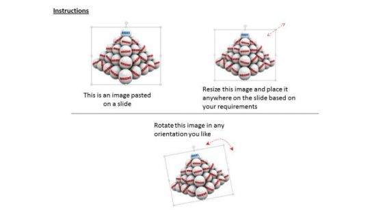 Stock Photo White Balls Making Pyramid PowerPoint Slide
