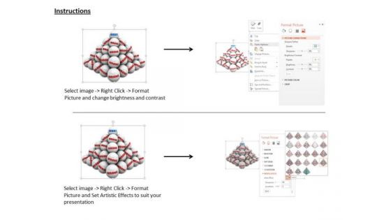 Stock Photo White Balls Making Pyramid PowerPoint Slide