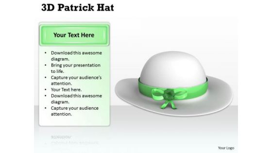 Stock Photo White Hat For Patrick Day PowerPoint Slide