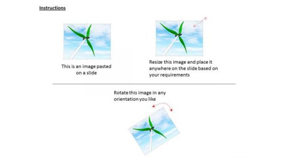 Stock Photo Windmill With Blue Sky PowerPoint Slide